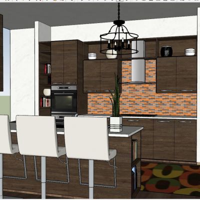 现代工业风厨房