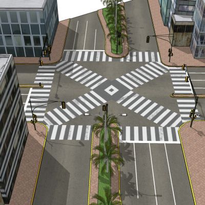 繁华道路景观