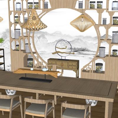 中式日式新中式茶室