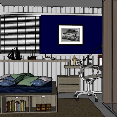 现代简约北欧书房