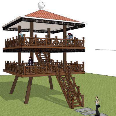 中式东南亚观景台