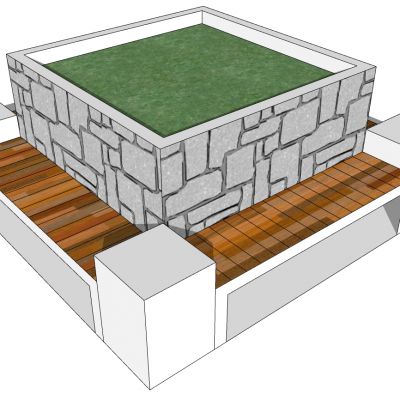 室外园林景观su模型下载