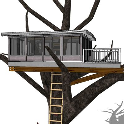 树屋小木屋SU模型