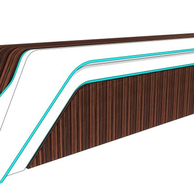 现代办公前台接待接待台服务台