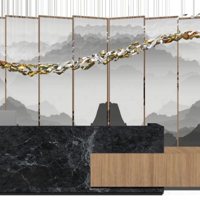 接待吧台前台桌