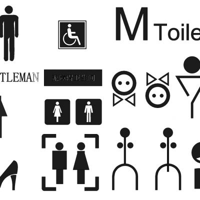 现代卫生间标识牌指示牌