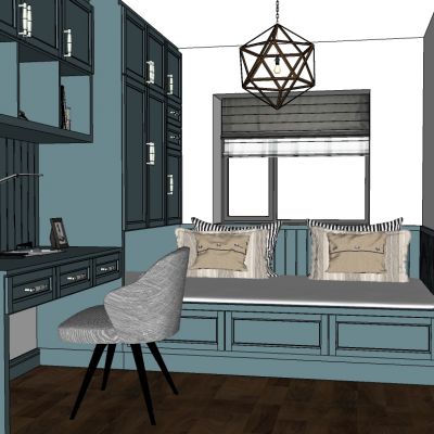 北欧现代榻榻米书房