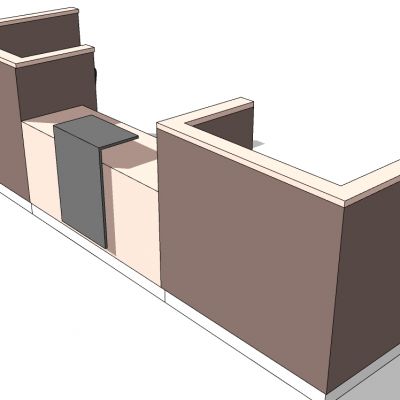 现代办公前台接待接待台服务台