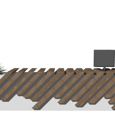 现代办公室前台接待台服务台