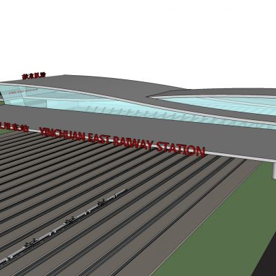 轨道列车银川火高铁站