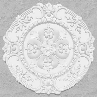 欧式法式圆形石膏雕花灯盘灯座