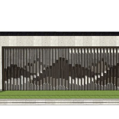 拟山水山脉石头片水晶景观