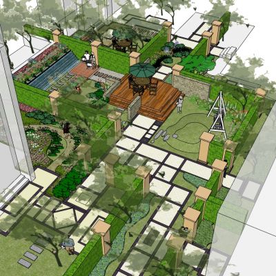 别墅庭院园区景观