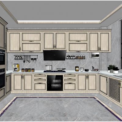 简欧美式田园厨房