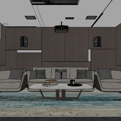 现代港式影音娱乐室