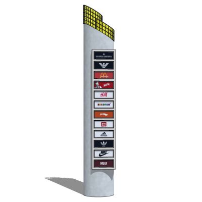 商场商业道路指示牌标