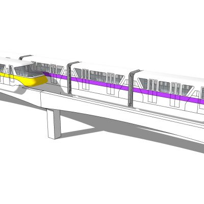 轨道列车双导轨列车磁悬浮列车