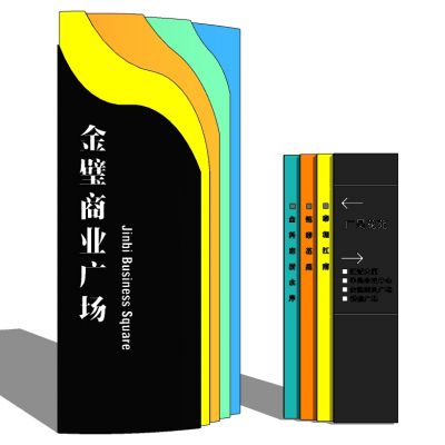 商场商业道路指示牌标