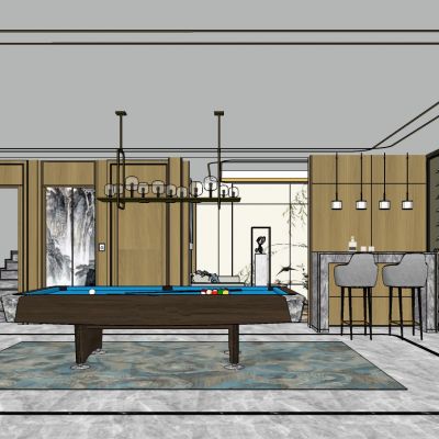新中式台球厅