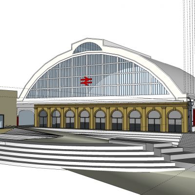 轨道列车火车地铁站