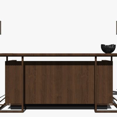 新中式服务台接待台前台接待