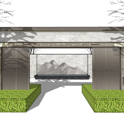 新中式抽象异形山脉