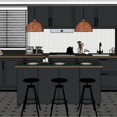 现代欧式轻奢厨房