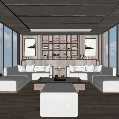 现代轻奢酒吧台酒柜