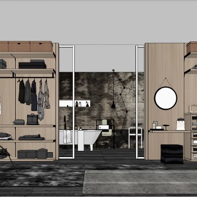 后现代港式衣帽间