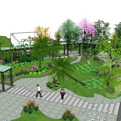 玻璃廊道廊架景观