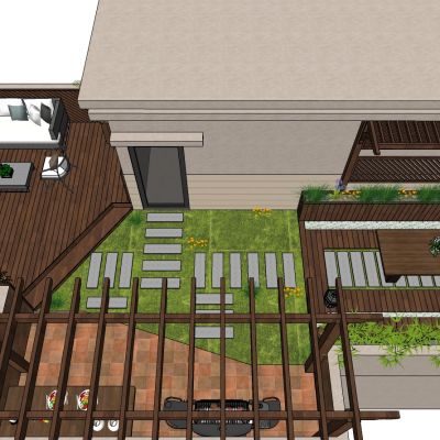 楼顶花园平台景观