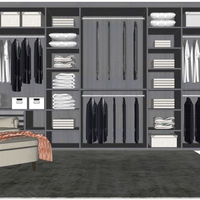 后现代港式衣帽间