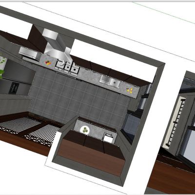 后现代北欧港式新中式厨房