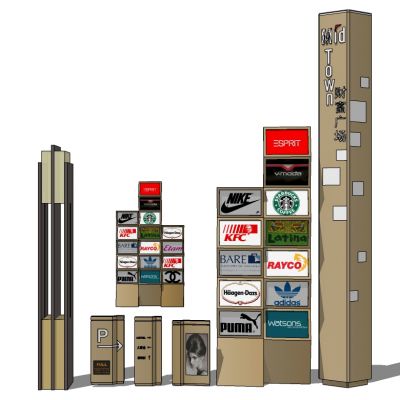 商场商业道路指示牌标