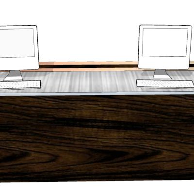 现代业务接待台前台接待桌台服务台