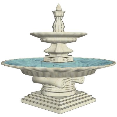 欧式水景喷泉花池水池