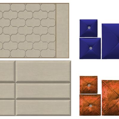 现代硬包墙面造型