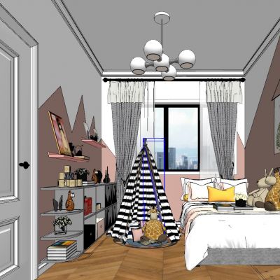 北欧现代女孩房