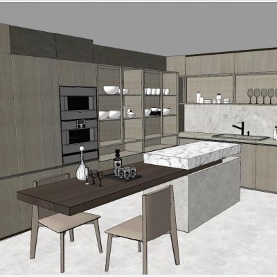 现代北欧开敞式厨房