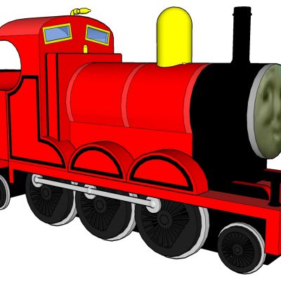 儿童游乐设施小火车车头3D模型