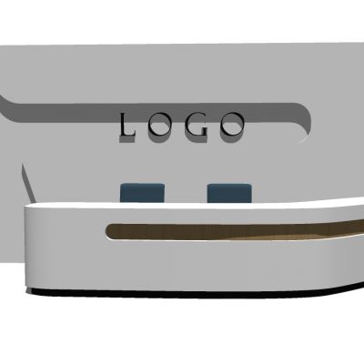 现代办公室前台接待台服务台