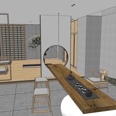 新中式日式泰式中式茶室