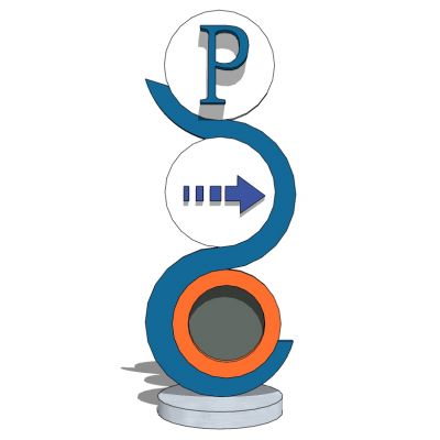 商场商业道路指示牌标