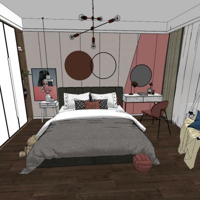 现代轻奢北欧工业风儿童房