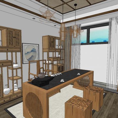 新中式日式泰式中式茶室