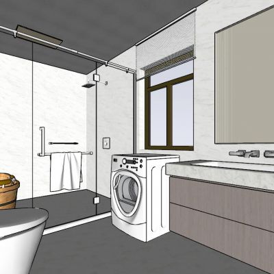 现代简约民宿卫生间