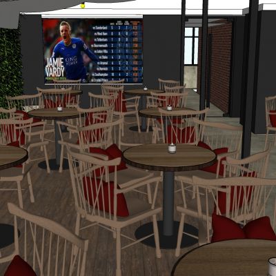 餐厅现代外摆大排档摊位餐厅餐桌椅