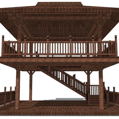 中式东南亚古建凉亭