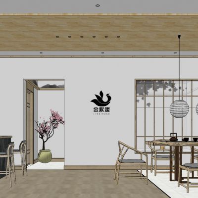 新中式现代日式工业风茶室