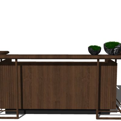 新中式前台接待台服务台